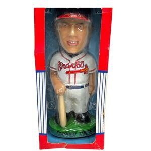 Chipper Jones 2001 MLB Hand Painted Bobble Head Collector's Doll Brand New